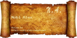 Nobl Alex névjegykártya